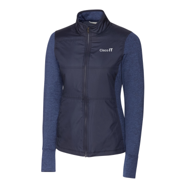 Cisco IT Hybrid Quilted Windbreaker Jacket - Navy (Women's) 