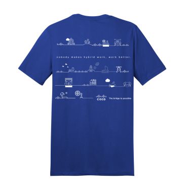 Hybrid Work Bridge T-Shirt Royal (Unisex)
